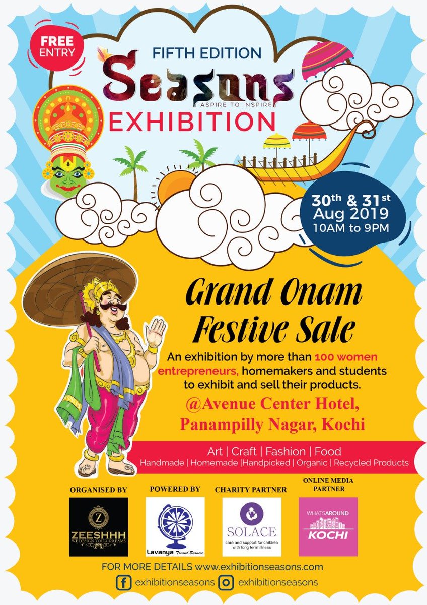 exposeasons's tweet photo. Dear friends, JOIN US
Meet and greet more than 100 budding women entrepreneurs and homemakers  with their creative products.(Handmade handpicked Homemade)

(Free entry)
@EverythingKochi @WeAreKochi @kochicraft #art #craft #fashion #food #handmade #homemade https://t.co/sGDZSXI7Kd