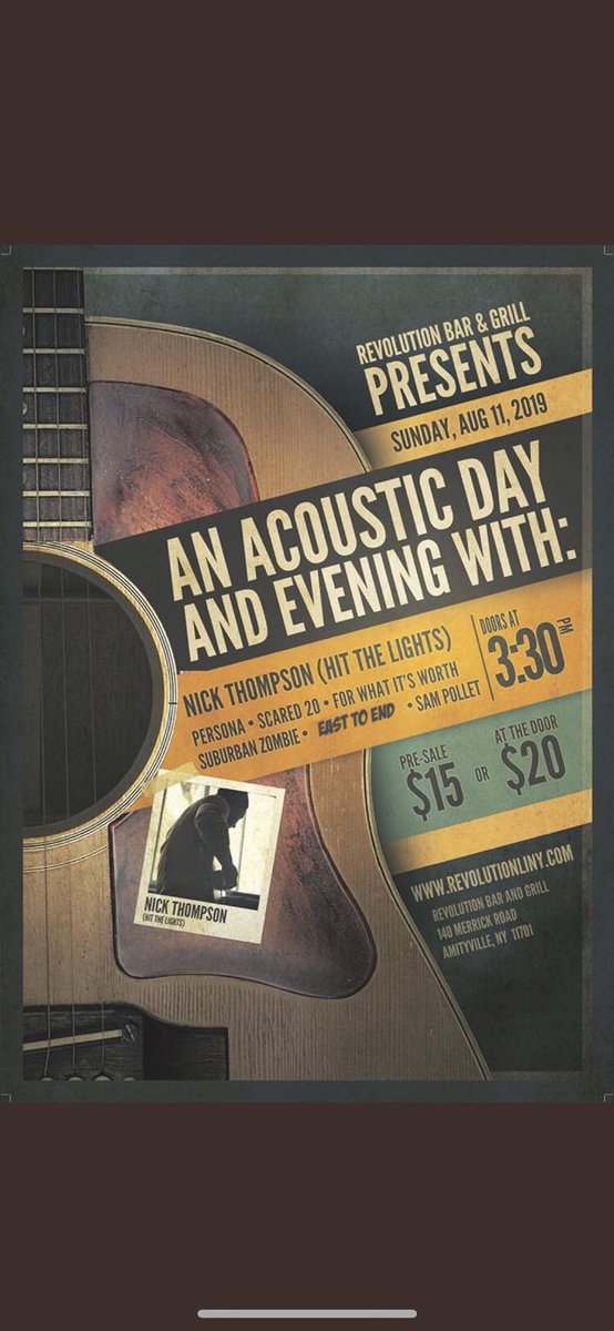 you’re gonna need a bodybag if you don’t roll out on sunday to catch us with <a href="/HTLband/">Hit The Lights</a>, <a href="/PersonaOfficial/">per[sona</a>, Scared 20 <a href="/SubZombieNY/">Suburban Zombie</a>, East To End &amp; <a href="/SamPollet12/">sam pollet, mls (ascp)ᶜᵐ</a>!