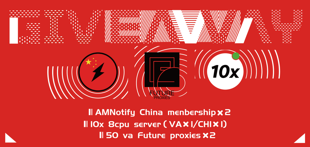 AMNotifyCN's tweet photo. 福利时间又来了！

参与方式
关注✅ @AMNotifyCN @Future_Proxies @10xServers 
转推🔁 此推特
喜欢❤️ 此推特

我们送出 
2个AMCN进组资格
2个 10x server
2个 50 future proxies

24小时后截止

Giveaway:
To enter, please follow @AMNotifyCN @Future_Proxies @10xServers, Retweet and Like tweet. https://t.co/Y1jfJy0yI9
