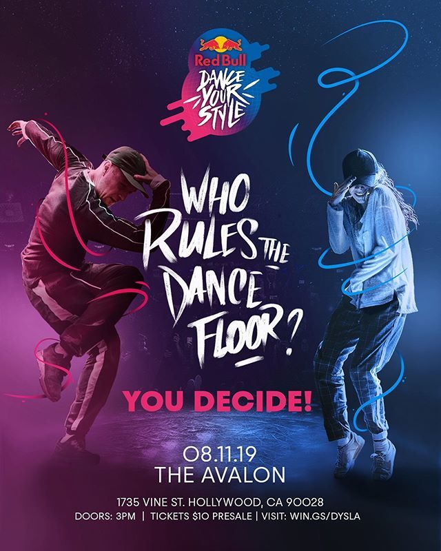 KINJAZ's tweet photo. What up #ArmyofKIN !🐯 Red Bull’s Dance Your Style will be coming to The Avalon Hollywood on August 11 as the last stop in the regional qualifier series before the US National Final in Las Vegas on September 28th. Stakes will be high, as the winner of… https://t.co/EXsMp8P1nZ https://t.co/rRIIi1tUik