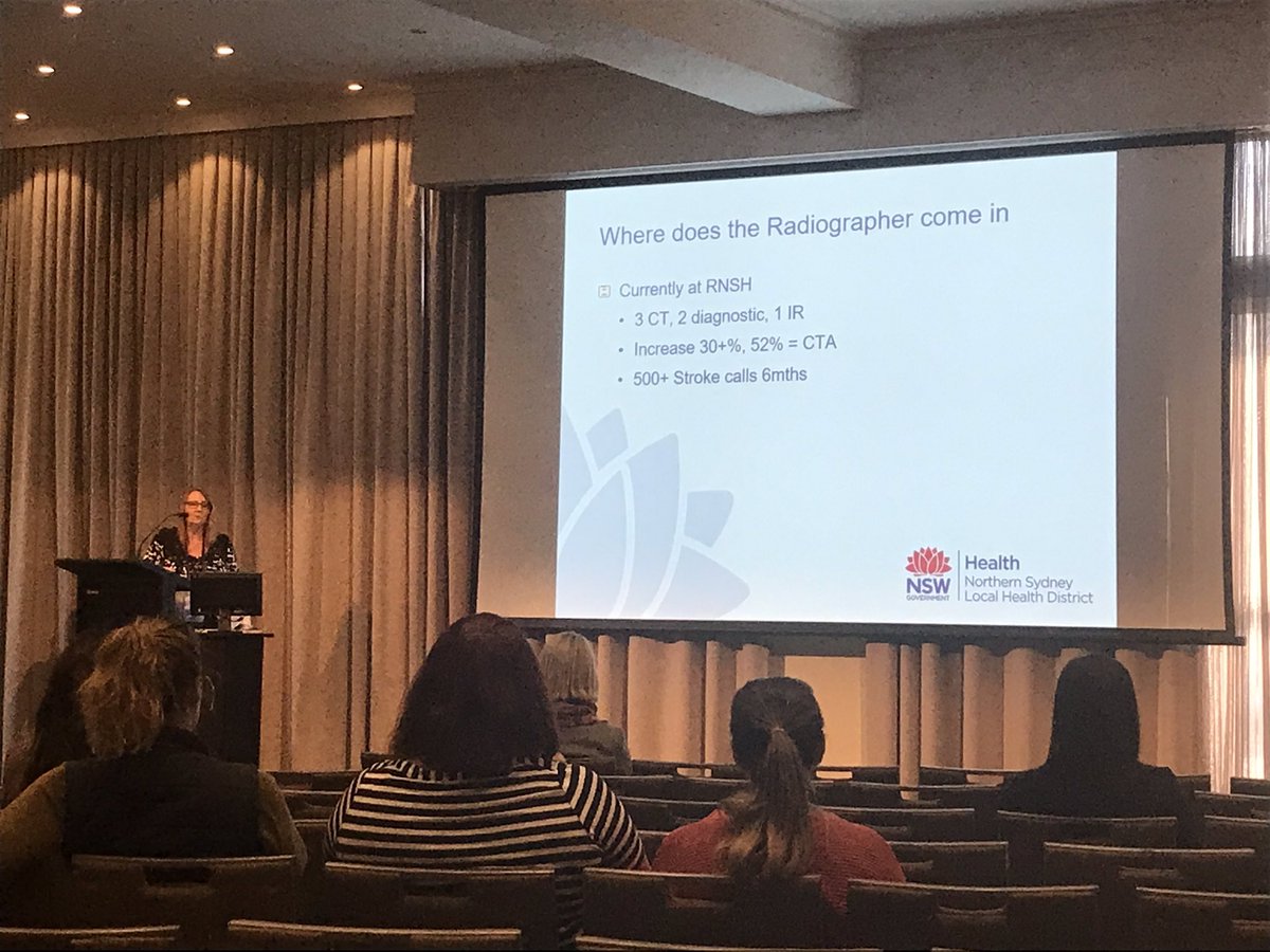 Great to hear from RNS radiographer Janeen Gibbs on the role the radiographer can play in reducing door to needle times in stroke #SMARTSTROKES19