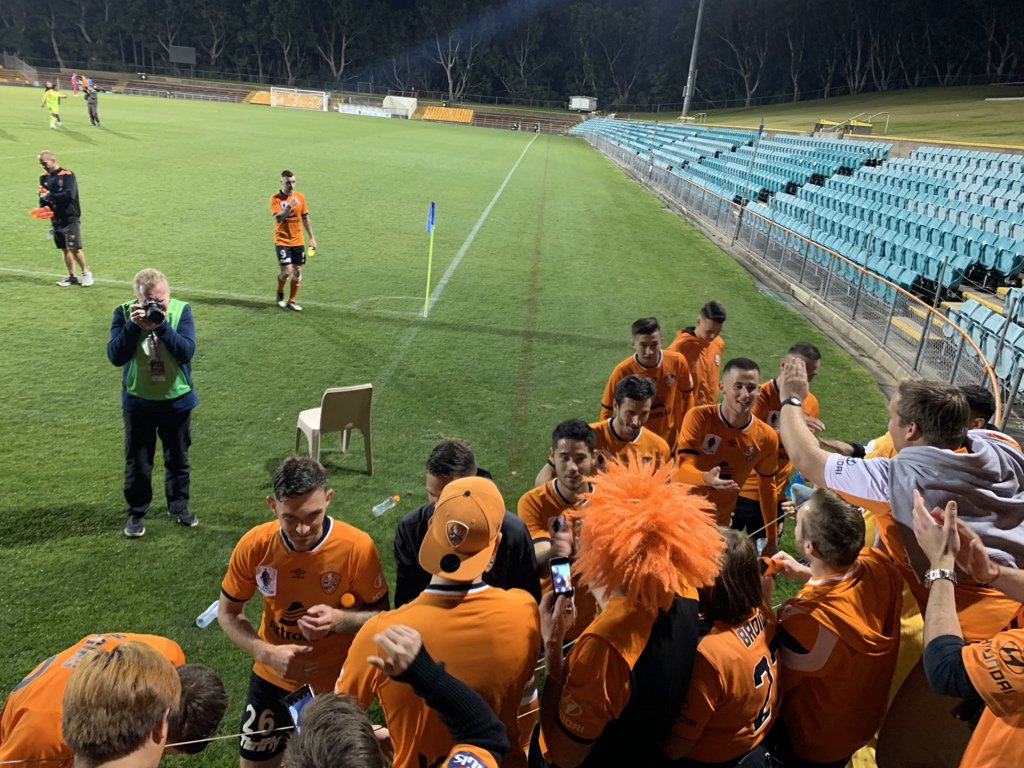 Orange_Snow_'s tweet photo. #SFCvBRI #FFACup @brisbaneroar A great result last night from the boys. Favourite moment other than the goals was the Roar supporters singing “Is there a fire drill?” when the SFC crowd were piling out the gates with 10mins to go 🤣 https://t.co/snhw9JLbdJ