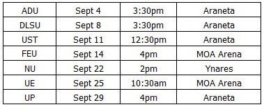 RaffyUpdates's tweet photo. UNOFFICIAL 1st round UAAP season 82 schedule of the Ateneo mens basketball team: https://t.co/EDYgymNY9f