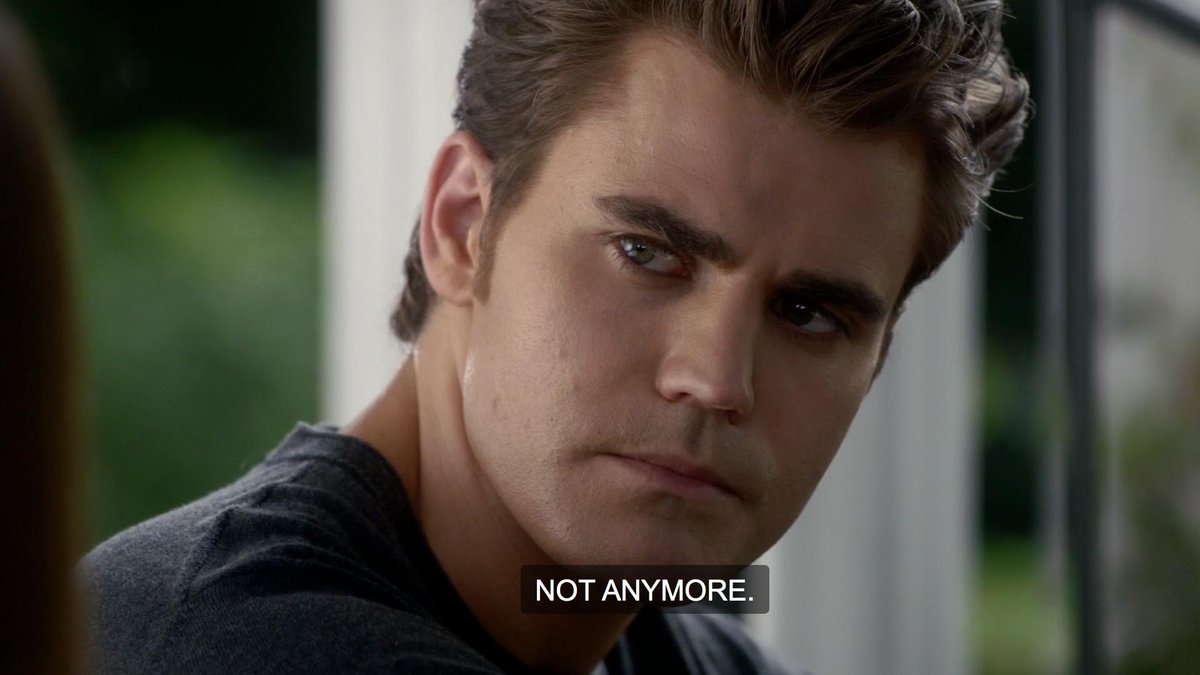 stelena have a mutual break up that stefan initiates bc of elena's feelings for damon, then later on when stefan finds out that she acted on those feelings AFTER they had broken up, he gets so entitled and makes her feel guilty bc she moved on without his say-so, TRASH.