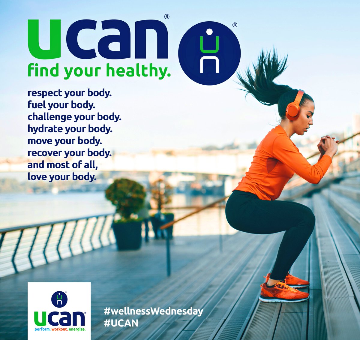 GenUcan's tweet photo. It’s #wellnesswednesday, let’s all take a moment to embrace our healthy. Find our energy. Respect our bodies.

#UCAN…
respect your body.
fuel your body.
challenge your body.
hydrate your body.
move your body.
recover your body.
and most of all,
love your body.
.
#superstarch https://t.co/6yIHozRQhq
