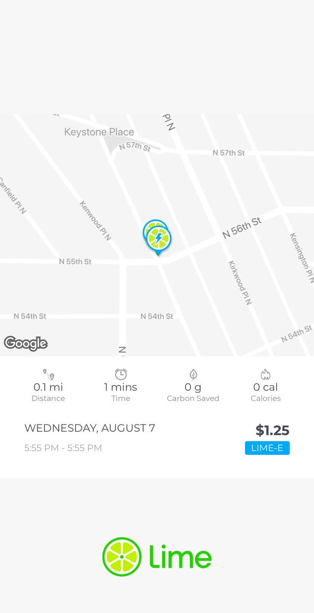 1malissaford's tweet photo. #lime ⁦⁦@limebike⁩ likes to charge when bikes don’t unlock. Disputing takes forever. Lame. https://t.co/KrCtxpqdcl