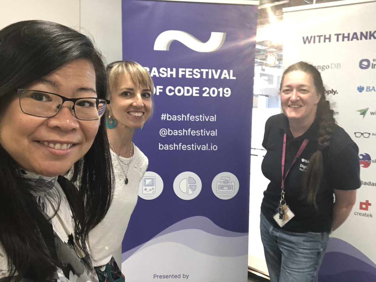 TheNextGenIT's tweet photo. Love the smiles! In the presence of some awesome #STEAM #STEM avengers that came together for the The Festival of Innovation hosted by @TheNextGenIT , now at the #bashfestival - 😍 @elbriedk @lailaedge @jonesDE10 @eagle_labs https://t.co/qplo2TVClg