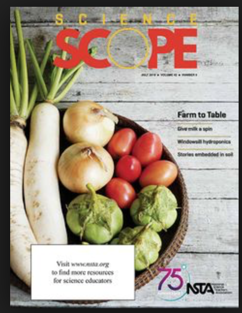 caahayes's tweet photo. #NSTAchat - Great topic - Thursday 8-8, 9PM ET.  Meet authors from #NSTA #Sciencescope and learn about "Ag Literacy."  Meet @usustew @LHuffling and others  Find issue at https://t.co/rYze5EUkor  #NSTA19 @NSTA #Agriculture #middleschool @nmlsta https://t.co/7bmdWRdDo8