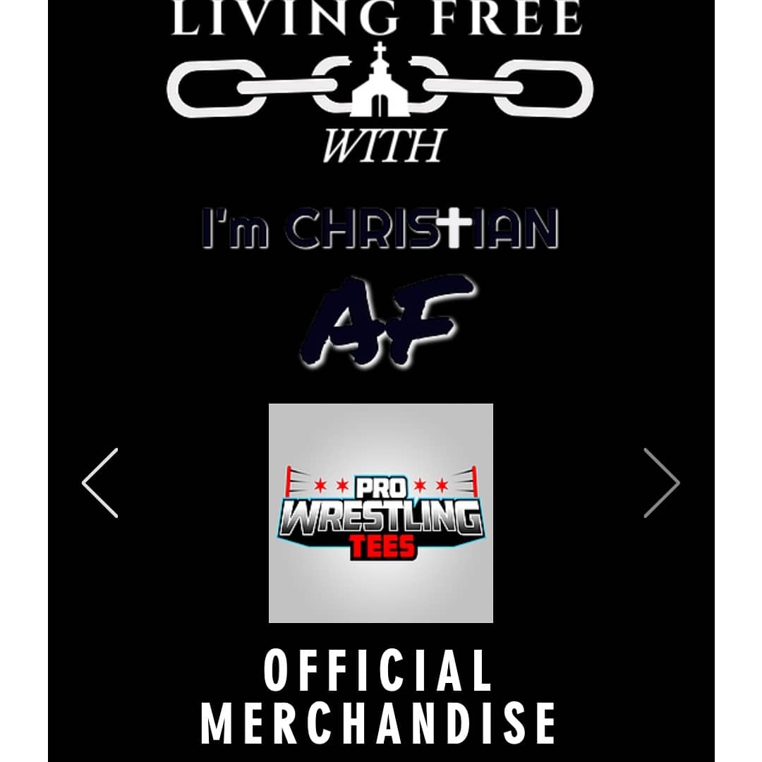 WrestlingssShop's tweet photo. We're pleased to announce Official @LivingFreeWith merchandise is now available through both our @PWTees @redbubble online stores. https://t.co/Gsk7YgP1NV
#livingfreewith #byyourside
#ChristianAF #centralab #rimbey #ceg3 https://t.co/StGtaa4aP1