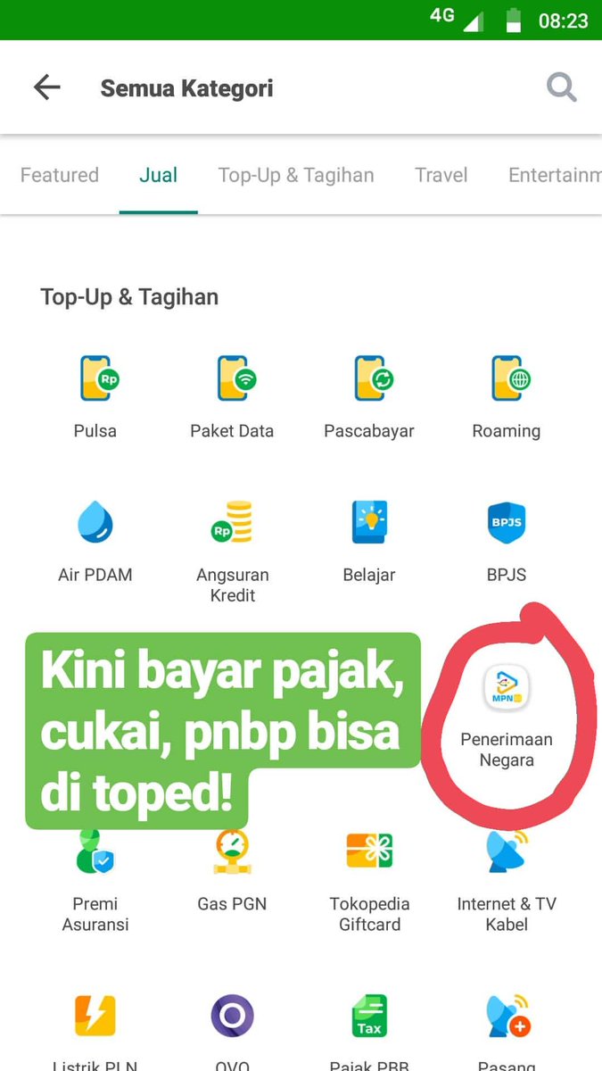 ophanda's tweet photo. Kabar gembira untuk kita semua~
Kini bayar pajak bisa di tokopedia~ https://t.co/8rb7EMubmF