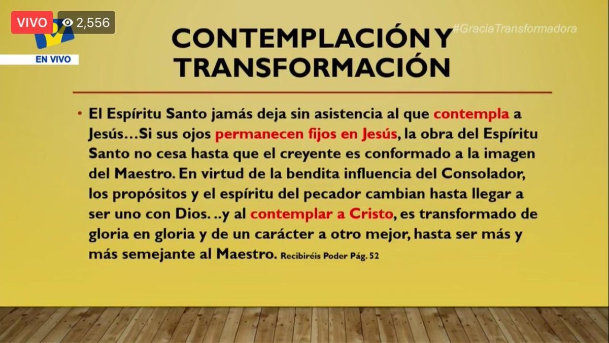 PrJCabrera's tweet photo. “Necesitamos fijar nuestros ojos en Jesús, solo así la obra del Espíritu Santo no cesa hasta que el creyente es conformado a la imagen del Maestro”. 
#GraciaTransformadora con el pastor Alejandro Bullón, participa a través de: https://t.co/vJBrXRigK1 
@adventistamno https://t.co/ayRWQc8fHE