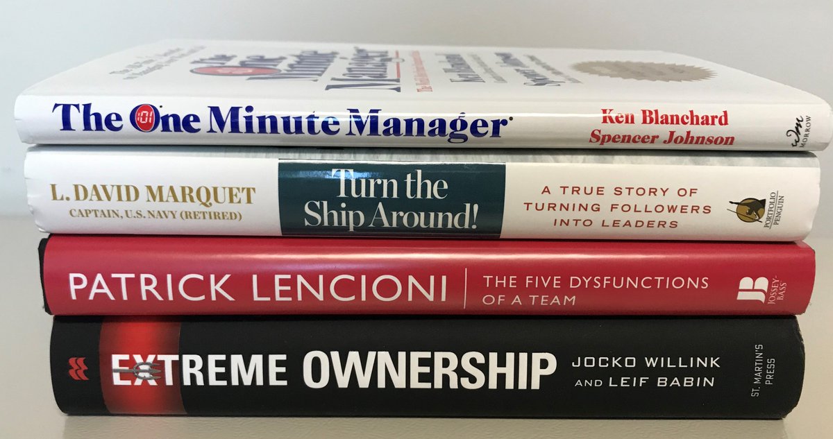 joshuadhartzell's tweet photo. A3: Books have become my #1 #mentors on #leadership. Here are a few favorites! @jockowillink @ldavidmarquet @patricklencioni  #HMIChat https://t.co/qcvF2oSx4V