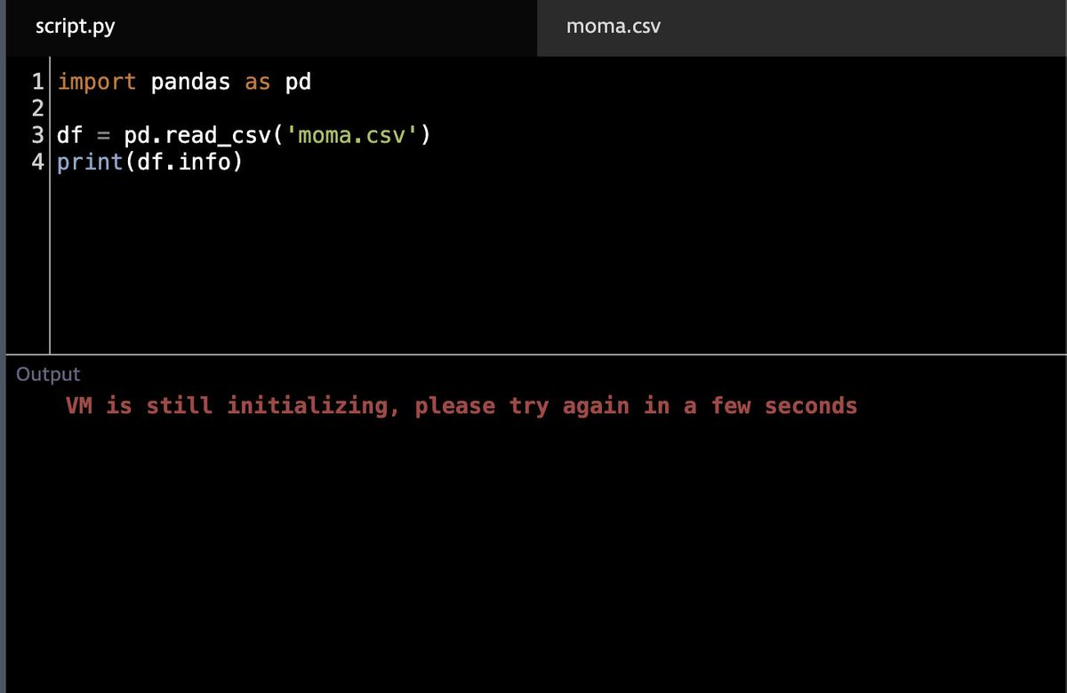 5amStartups's tweet photo. @dataquestio Hey are your servers down or something??? Been waiting for an hour for the VM to come online... https://t.co/tlVpV9vye6