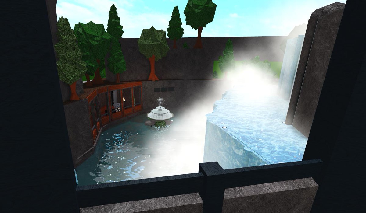 Bloxburg Pool Waterfall