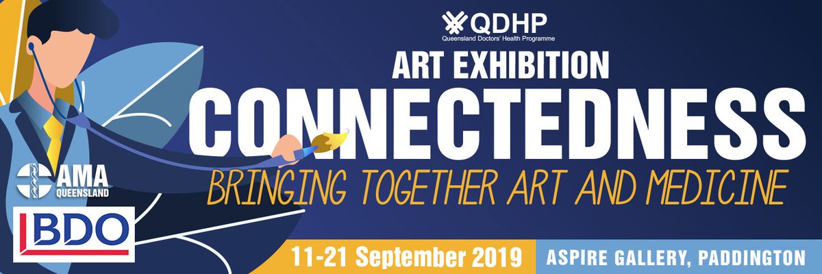 DocHealthQLD's tweet photo. A huge thank you to Platinum sponsor @BDOAustralia and Gold Sponsor @ama_qld for sponsoring our upcoming art exhibition "Connectedness". https://t.co/CLS7rivacw