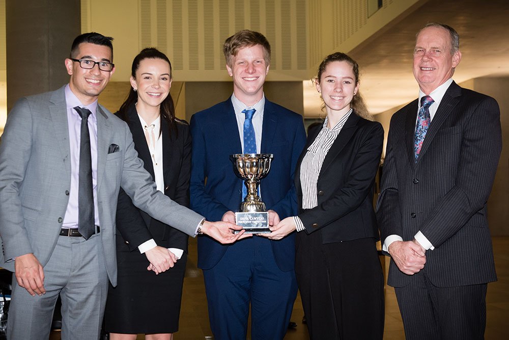 qutlaw's tweet photo. Congratulations @BondUniversity for winning the 2019 #QUT Torts Moot after a week-long tournament against nine other universities from across Australia, New Zealand and the South Pacific. Read more at https://t.co/waiPDO9gS8 #qutlaw https://t.co/YlXQKm58J9
