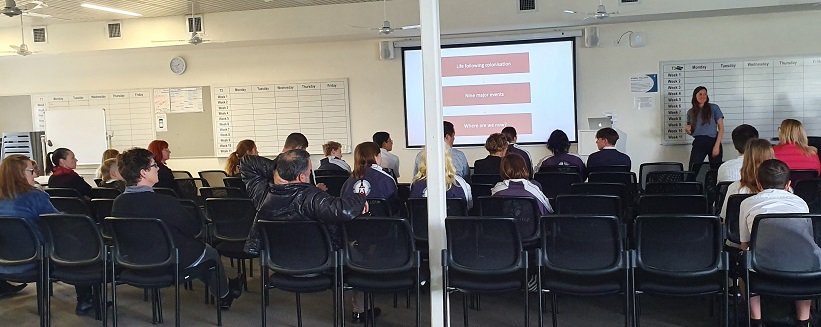 atwellcollege's tweet photo. Activities including games such as Trench Warfare, quizzes and a Poverty Lunch have been taking place this week to celebrate HASS week. The highlight is a speech by Ms. Gibbs who discussed the progression of Aboriginal and Torres Strait Islander rights from past to present. https://t.co/86K4PJUI26
