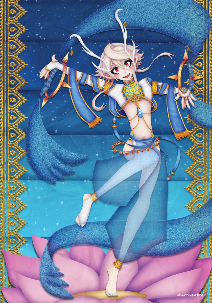 AdokeAlice's tweet photo. We are good to go~ my full piece for the @ClasschangeFE  a made up design for valla dancer corrin! I really had a tons of fun making it up.
Please check out the zine! https://t.co/pWs3SrEIja
