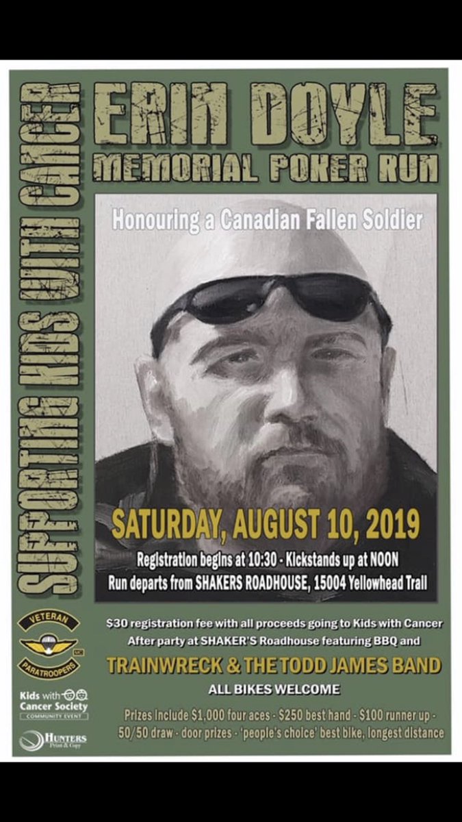 Trainwreckband1's tweet photo. Please join us and @toddjames1 Band @ShakersRH Saturday night, August 10 in support of #kidswithcancer We hit the stage at 9:00pm #supportlivemusic #cancersucks #pokerrun #vpmc https://t.co/37XWvus9Qg