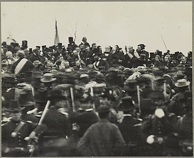 Abraham Lincoln post-Gettysburg:“The world will little note, nor long remember what we say here, but it can never forget what they did here. It is for us the living, rather, to be dedicated here to the unfinished work which they who fought here have thus far so nobly advanced.”