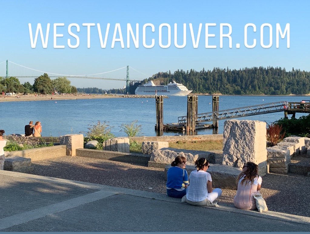 Waving to a <a href="/regentcruises/">Regent Seven Seas Cruises</a> cruise ship as she sails past us at #Ambleside beach. We are so lucky to live here. #vancouver #westvancouvermagazine