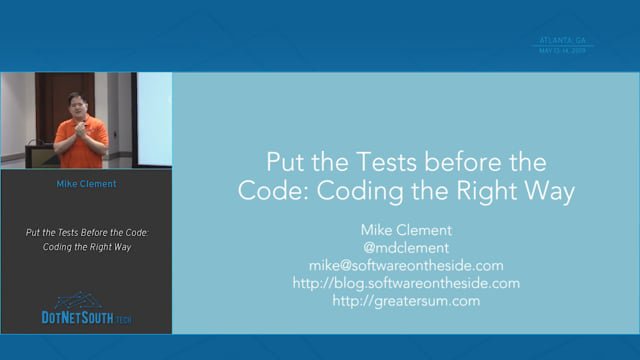 DotNetSouth (@dotnetsouth) on Twitter photo New video from DotNetSouth 2019: "Put the Tests Before the Code: Coding the Right Way" by Mike Clement <a href="/mdclement/">Mike Clement</a> of <a href="/thegreatersum/">Greater Sum</a> recallact.com/Ziv
<a href="/recallact/">RecallAct</a> New video from DotNetSouth 2019: "Put the Tests Before the Code: Coding the Right Way" by Mike Clement <a href="/mdclement/">Mike Clement</a> of <a href="/thegreatersum/">Greater Sum</a> recallact.com/Ziv
<a href="/recallact/">RecallAct</a>