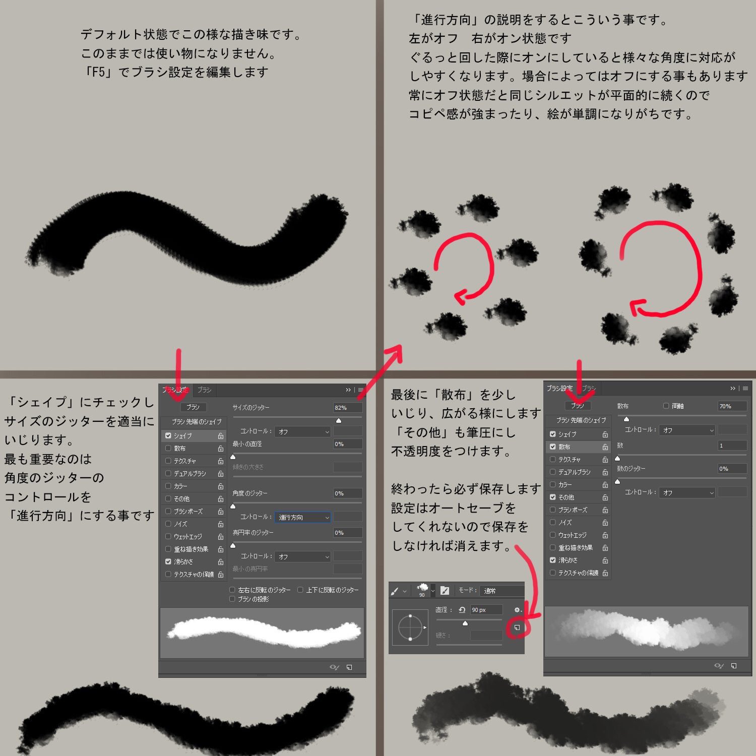 Sh Ba しば フルリモート職場探し中 まじでこの世の全ての背景描きに教えてあげたいんだがphotoshopのブラシ には全ての人間を虜にする禁断の自然物ブラシが作れる これが自作感覚操作で超絶上手いからぜひ全国の背景好き イラストを愛する者たち 背景