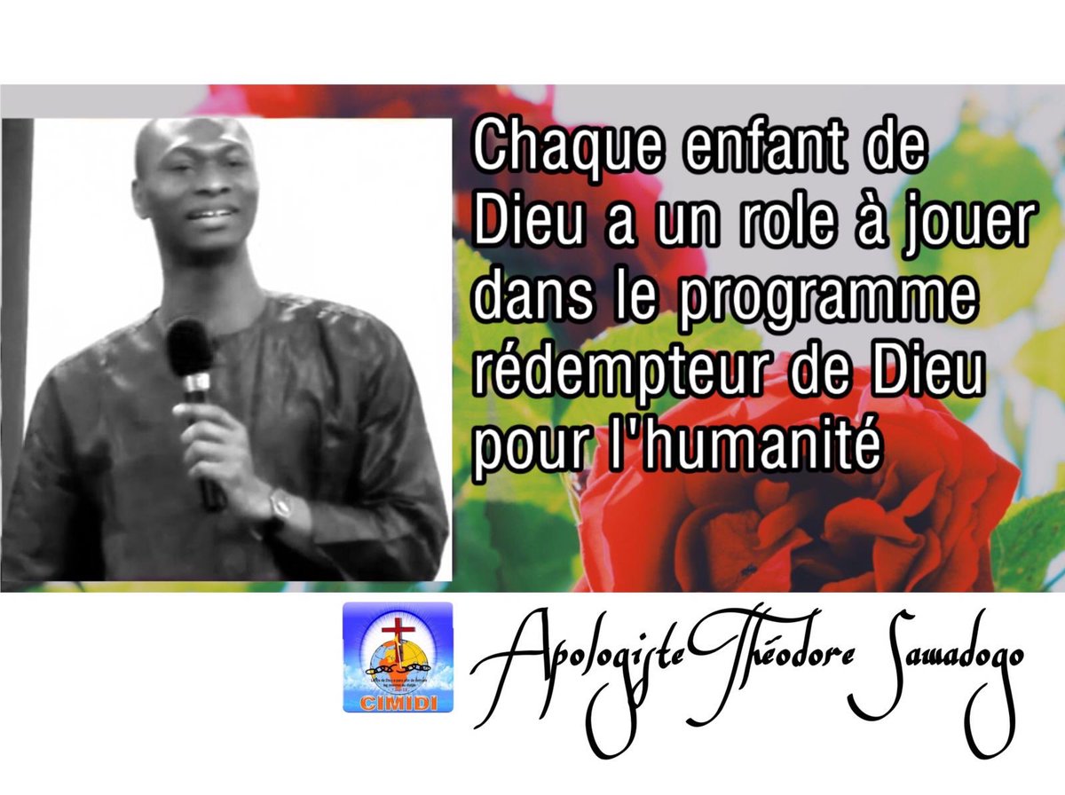 ApologisteTS's tweet image. Chaque enfant de Dieu a un rôle à jouer dans le programme rédempteur de Dieu pour l’humanité. #EnfantdeDieu #Rôle #Rédempteur #Redemption #Humanité #Humanity