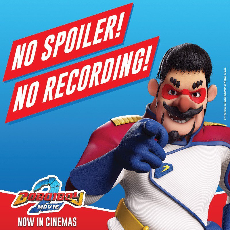 #PapaZola: Congrats to those who will be watching #BoBoiBoyMovie2 today! But heed these words of Justice: 🚫#NoSpoilers on social media & 🚫#NoRecording in the cinemas‼ RT to all‼🦸‍♂

FB post👉 bit.ly/2OJgvTP

#BBBM2 #BoBoiBoy #AniMY #AstroShaw #PSA #DontSpoilBBBM2