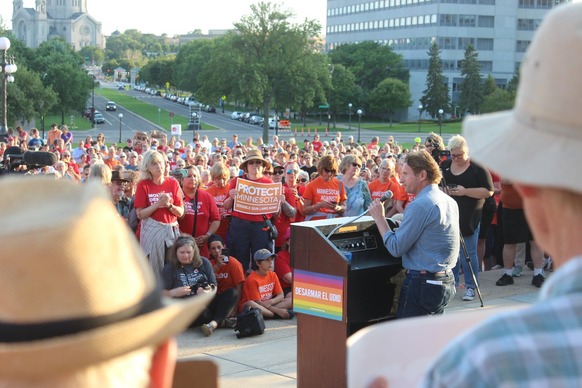 RepDeanPhillips's tweet photo. I’m sick of crying. I’m sick of tweeting. I’m sick of worrying about my children. These Minnesotans and I will honor the victims of gun violence with action. https://t.co/DTDpNO79tQ