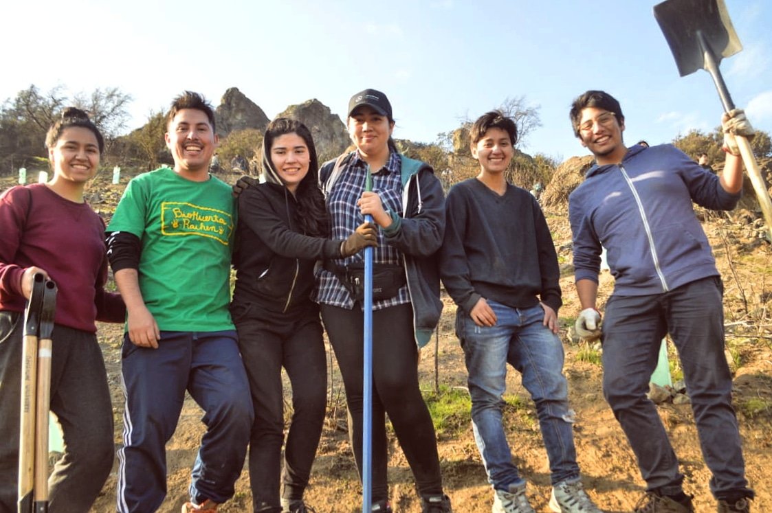 BioHuertaRaihen's tweet photo. Junto a un grupo de alrededor de 40 estudiantes de @QuimicaUdeChile, participamos de la #PlantatonUChile en Laguna Caren 🌳 @faciqyf @uchile @EnnioVivaldi https://t.co/oEfgo1PaXf