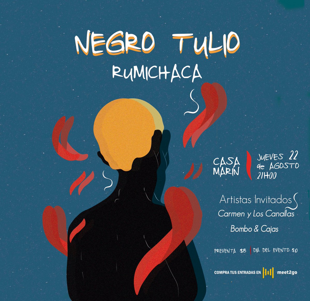 Chiquis vayan a escuchar musiquita linda de gente que quiero mucho ( <a href="/MajandraC/">Carmen va cantando</a> y @Albert_Illes). Están amorosamente invitados. Cuando digo invitados quiero decir que vayan pero paguen la entrada. JAJAJAJAJAJA ($8 preventa en meet2go y $10 en día del evento) Los tkm. 💕