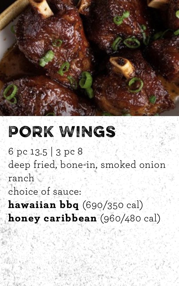 BarLouie2's tweet photo. Who knew pigs had wings?! Try our NEW Porky Wings in Hawaiian Bbq or Honey Caribbean 🐷😋 https://t.co/0SdGGf92yg