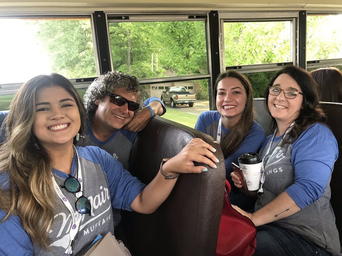 McNairMiddleSch's tweet photo. We are back! McNair faculty and staff are thrilled for the 2019-2020 school year. #convocationready #gameon #gamechangers #mustangsrun #oneFPS https://t.co/PFsaLUJ49s