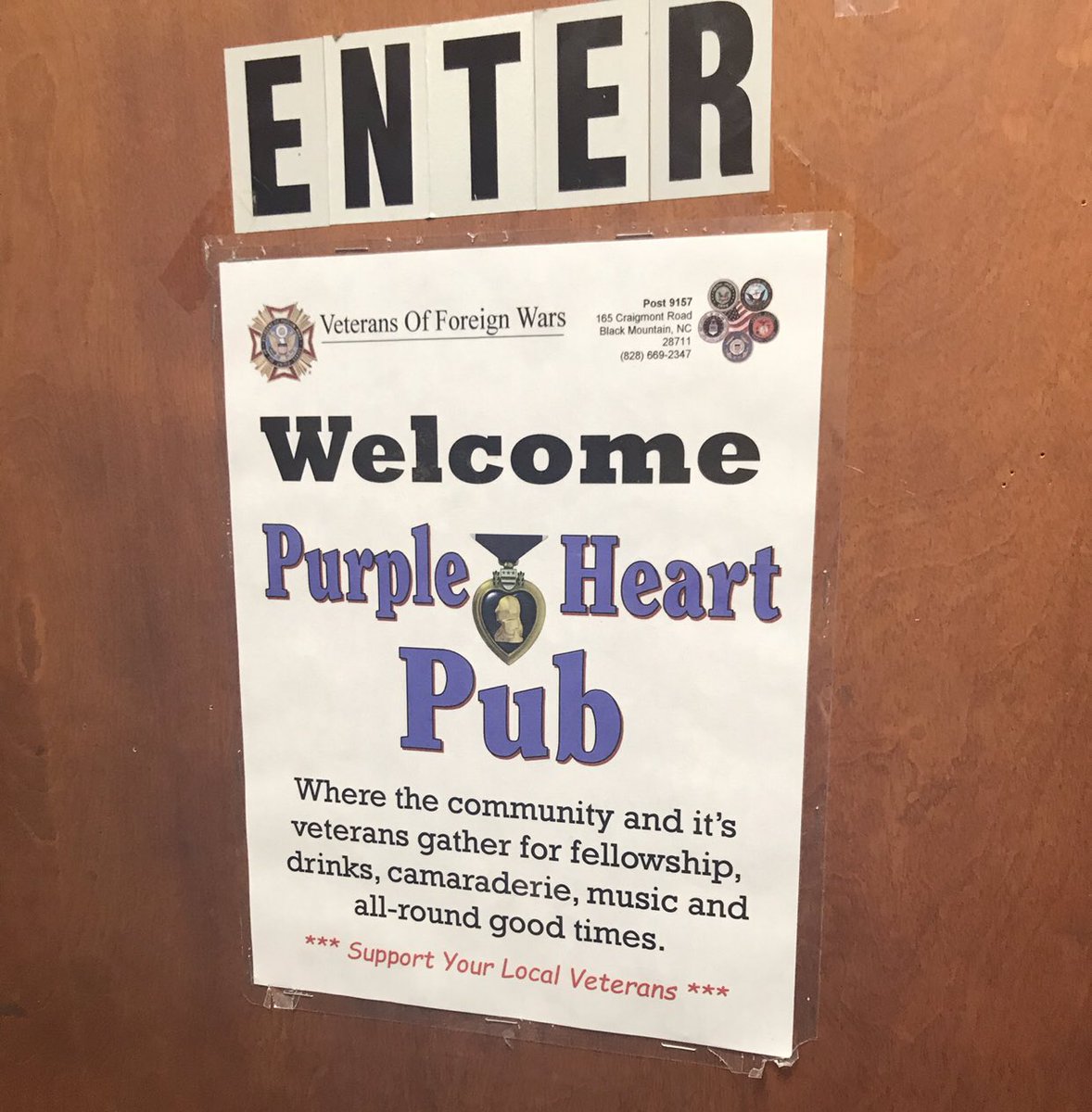 kelly_golden's tweet photo. I’ve made ‘heavy’ posts on FB & Insta this #NationalPurpleHeartDay of our father’s sacrifices awarded w/ two 💜 but here is his lighthearted side ... his homemade hooch, the NC VFW Pub he renamed & revived. #RIP @StiffBugle42 @eyewashdesign #ArmySF #GreenBeret #sacrifice https://t.co/nEvfSKNPKf