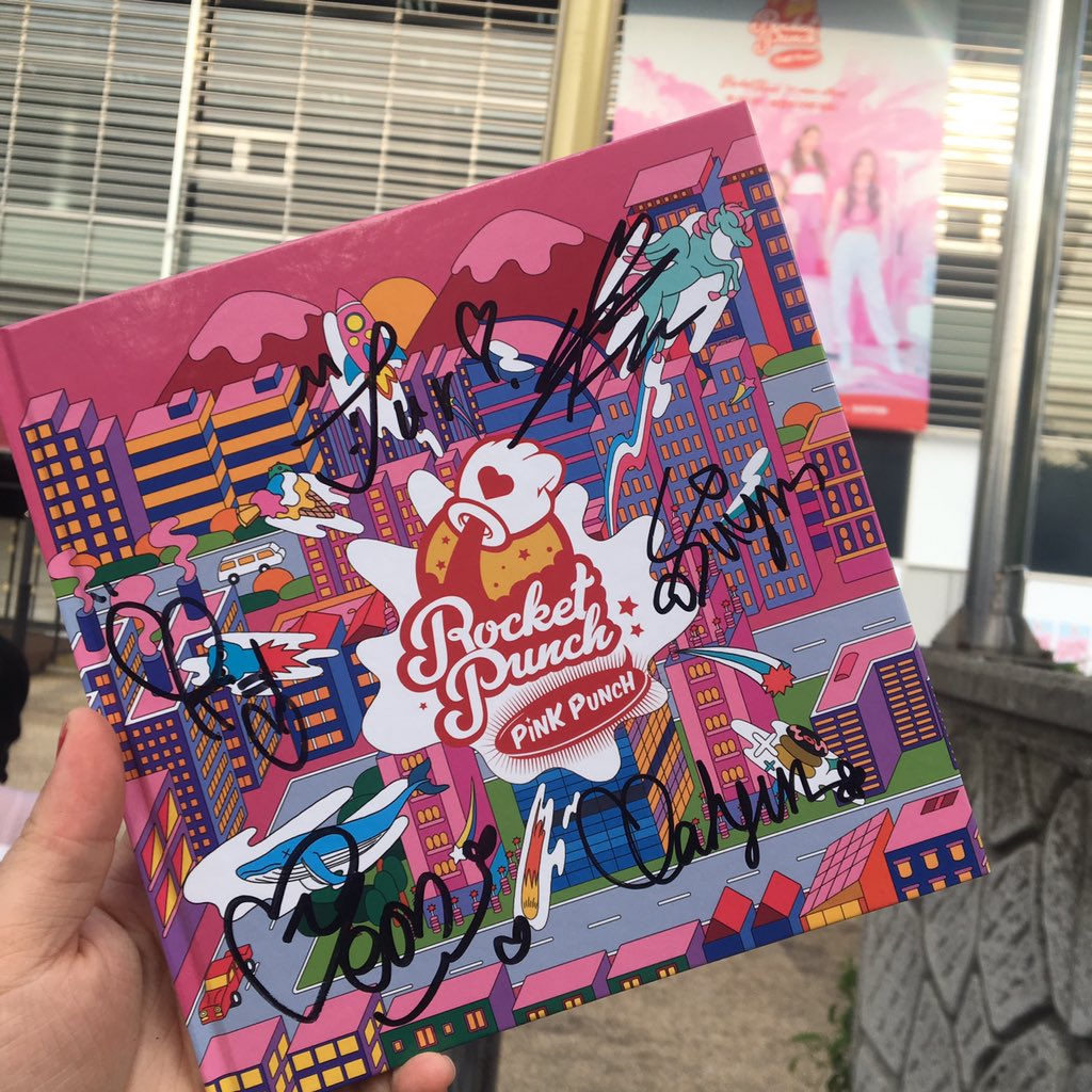 190808 [VLIVE] — Rocket Punch's album 'Pink Punch' photocards. The