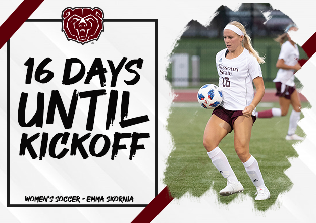 MoStateWSOC's tweet image. 1⃣6⃣ days 🐻⚽️

@emmaskornia and the #MSUBears open the 2019 season against Western Illinois, Aug. 23 in Macomb, Ill.
