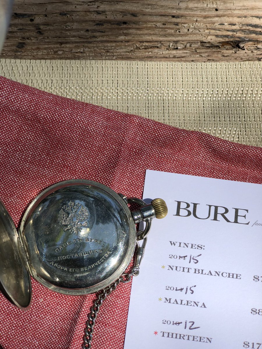 Bruchay's tweet photo. Thank you @candacecbure &amp; Val for hosting at your place! Anyone translate the inscription on pocketwatch? https://t.co/kuoUuBJTkW