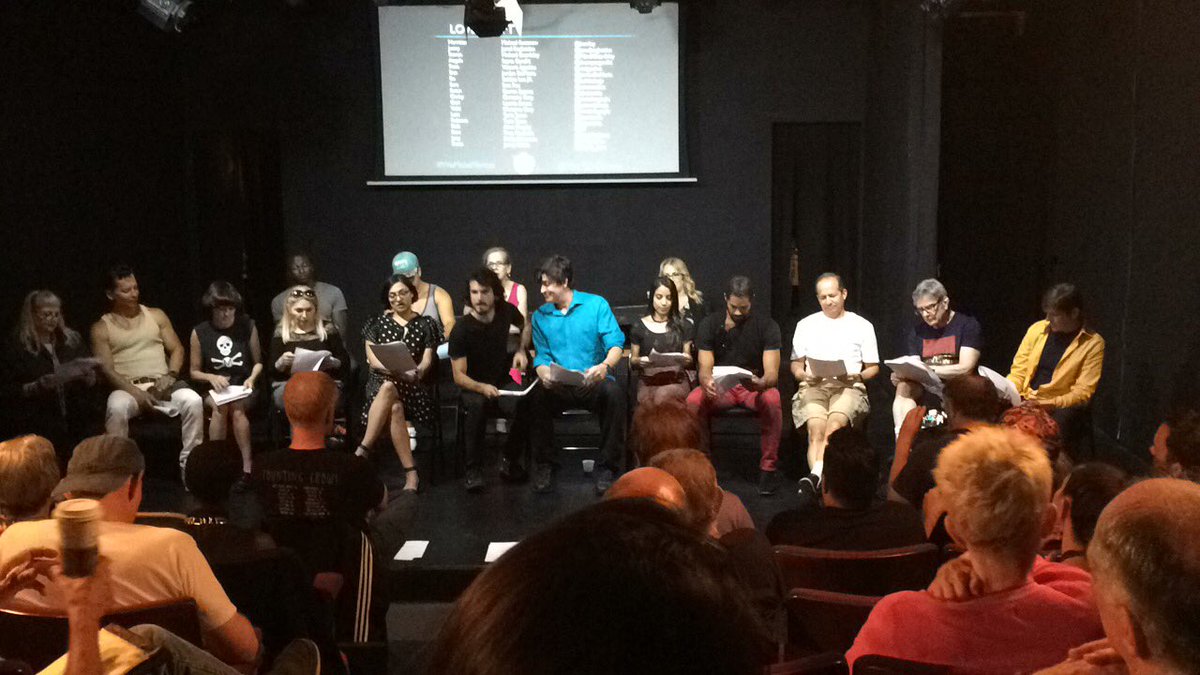 #WeMakeMovies staged reading.  <a href="/WeMakeMovies/">We Make Movies</a>