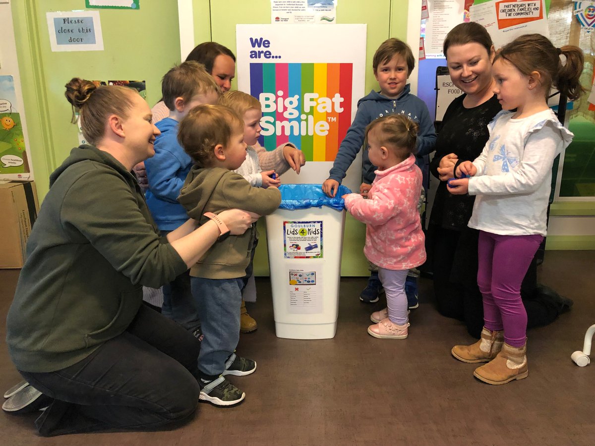 Big_Fat_Smile's tweet photo. Reynolds Street Community Preschool has joined the #LidsForKids program, inviting the community, families and children to help collect bottle lids to be sent to @envision_hands, who will turn them into 3D printed bespoke aids for children in need of prosthetics.

Great work team! https://t.co/AkLyhleQhx
