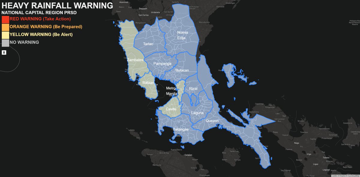 dost_pagasa's tweet photo. Heavy Rainfall Warning No. 1 #NCR_PRSD
Weather System: Southwest Monsoon 
Issued at: 11:30 AM,08 August 2019 https://t.co/hoeUsrPYEs