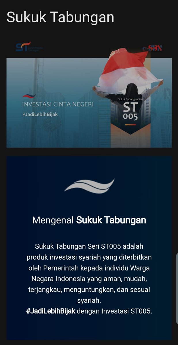 KemenkeuRI's tweet photo. #InfoKeu
Instrumen investasi ada banyak jenisnya, sehingga membutuhkan langkah bijak untuk menentukan instrumen yang tepat. Pilihlah investasi yg aman namun tetap menguntungkan seperti #ST005.
Siapkah kamu untuk #JadiLebihBijak bersama #SukukTabungan?
https://t.co/euNrRjcj16 https://t.co/JK0Yv073eE
