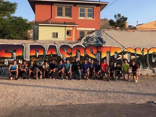 Cathedral Cross Country show the strength of their home town during their morning run. #ElPasoStrong #vivalacate #encounter915 #encountercathedral