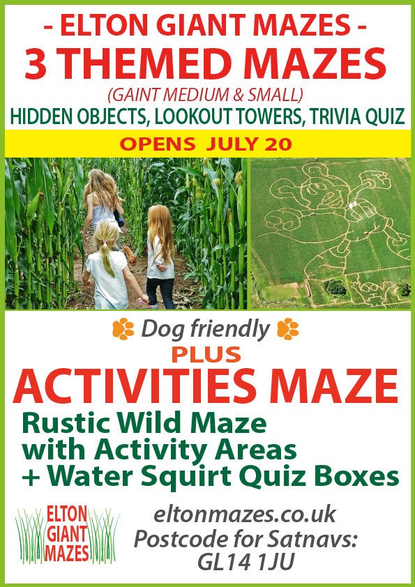 eltonmazes's tweet photo. The Giant Maize Maze and the Activities will be open 10.30 till 6 every day. However please do check first if the weather is as bad as they are forcasting.
Meanwhile have a look at this 2016 video to remind you how great it is.#deanwye
https://t.co/y9LZ8K7rTl https://t.co/liBIGJjmKf