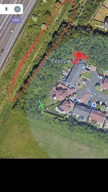 scg_small's tweet photo. @transcotland this is the drainage ditch for M90 beside houses at Kirklands Park Grove, Kirkliston. It’s ineffectiveness caused flooding so severe around our houses the fire service had to pump it out. This needs urgent attention today to prevent it from reoccurring tmrw &amp; Sat. https://t.co/EU7V4huFxf