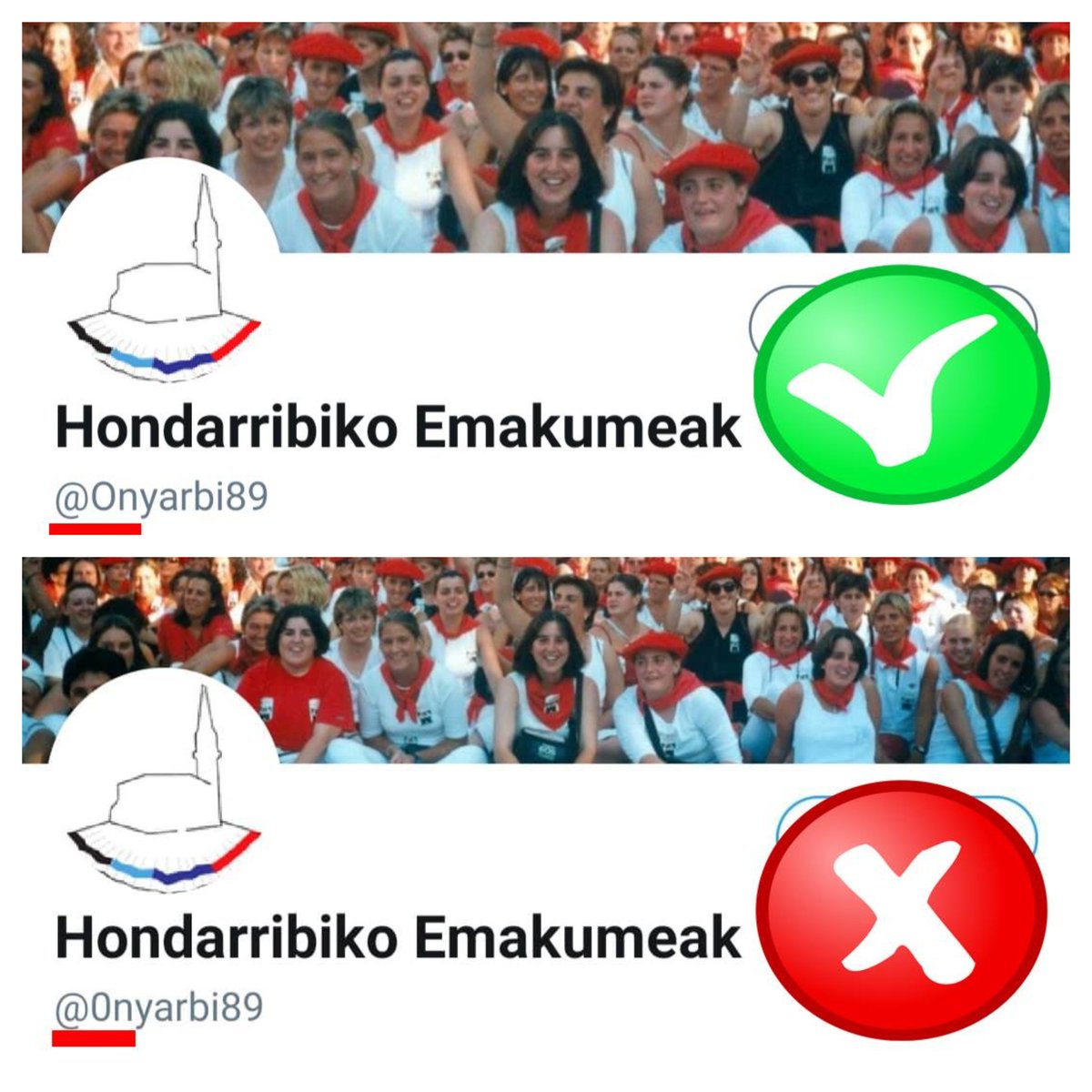 HEmakumeak's tweet photo. ¡ATENCIÓN! Están suplantando nuestra identidad en Twitter y están usando nuestro logo. La denuncia correspondiente ya está interpuesta ante @TwitterEspana y @TwitterSupport. https://t.co/wOXRUrloAQ