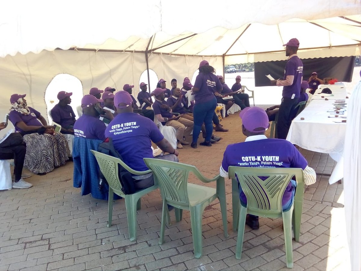 njoki_jayne's tweet photo. COTU-K youth in solidarity #CotuYouthIYD2019 #JobPoaFuturePoa @jacquekamau @cotukeofficial @Sir_paulLugai https://t.co/majqokCagW
