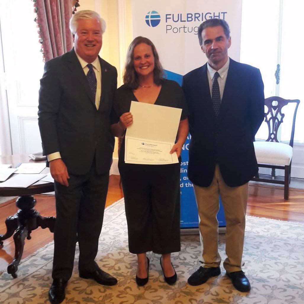 Our PhD student Ana Filipa Raimundo received her certificate as a Fulbrighter in the ceremony hosted by the Ambassador George Glass last July 24th. She is getting ready to embark in a great experience in the USA.<a href="/AFilipaRaimundo/">Ana Filipa Raimundo</a> <a href="/Fulbright_PT/">Fulbright Portugal</a>