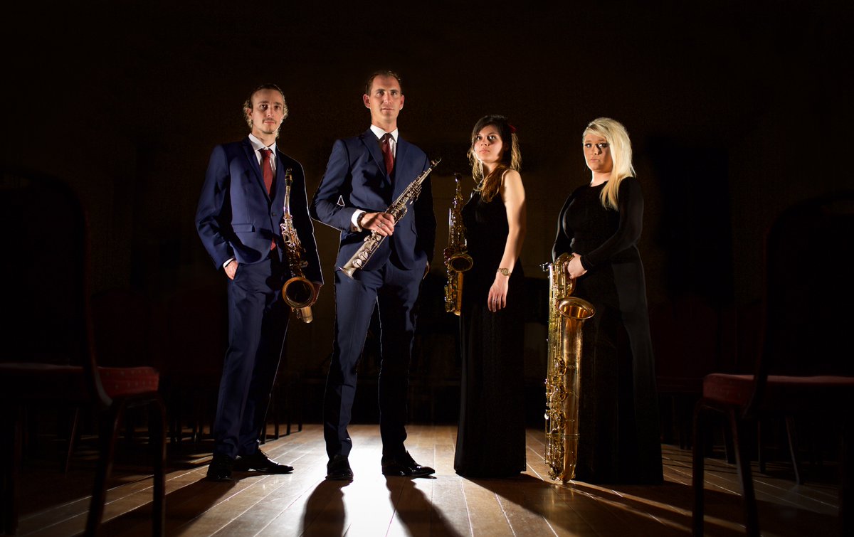 StrettonArtFest's tweet photo. Still some tickets left for this evening's concert by the virtuoso @FerioSaxQuartet with Timothy End, piano - you can book online at https://t.co/8rMzEDbs0K https://t.co/rH3ghz9xAg