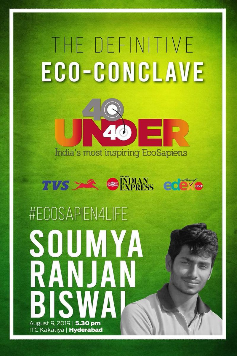 OdishaSeaTurtle's tweet photo. This EcoSapien is the saviour of #Olive #Ridleys. Soumya Ranjan Biswal has set up #Odisha Paryavaran Sanrakshan Abhiyan to protect wildlife and Olive Ridley turtles 🐢
Read more: https://t.co/WwWXMHhI6O
Catch me live at ITC Kakatiya Hyderabad on August 9
#40Under40
#Voice4Olly https://t.co/p1XN8GJtHR
